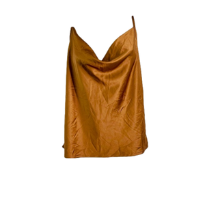 Satin Cowl Neck Top in Copper